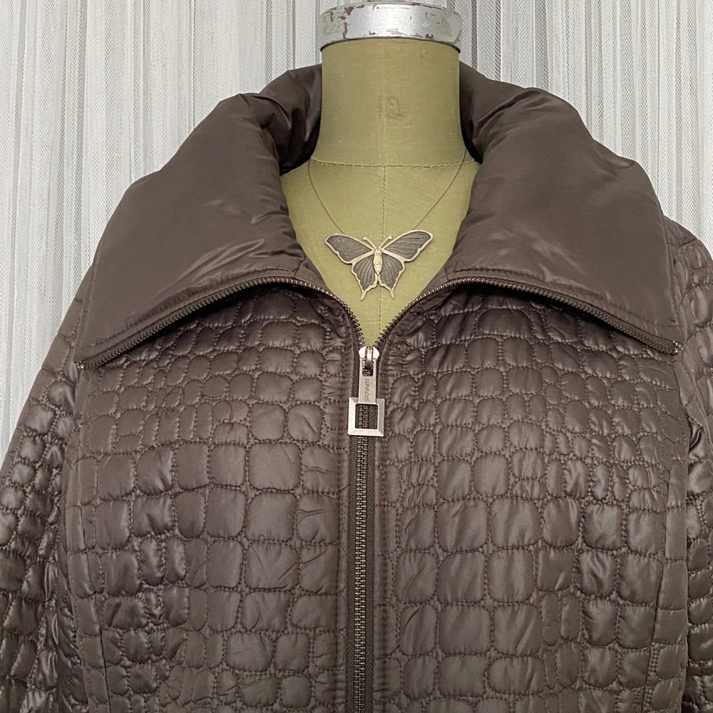 SPANNER Dark Brown Quilted Lightweight Puffer Jacket Size Large - Picture 5 of 17